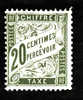 TAXE  N°   31 -  Chiffre Taxe   20c Vert  - NEUF*   Charnière - Cote 7.60e - 1859-1959 Usados