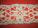 Ancien GALON Blanc Au CROCHET - Mercerie 53x6 Cm - Pizzi, Merletti E Tessuti