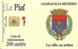 # PIAF FR.CHM3 CHARLEVILLE-MEZIERES Armoiries 200u Iso 1000 Oct-93 8200112 - Tres Bon Etat - - Tarjetas De Estacionamiento (PIAF)