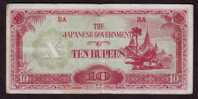 BURMA - MYANMAR - 10 Rupees - 1942 - SCWPM-P-16 - Myanmar