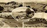 TORQUAY  -  5 VUES   - 1954 -  ( Grosse Déchirure Côté Gauche ) EN L ETAT. - Torquay