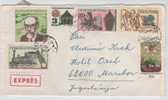 Czechoslovakia Cover Sent Express To Yugoslavia 2-9-1972 With More Topic Stamps - Ungebraucht