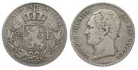 Belgien BELGIUM 2-1/2 Francs 1848 LEOPOLD I Small Head Silver VF - RARE!!! # 58572 - 2 1/2 Franco