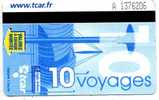 TICKET DE  10 VOYAGES AGGLO DE ROUEN  SEINE MARITIME 76 VOIR SCANER - Europa