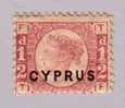 CHIPRE Nº 1   0,50 P. Rojo-carmin,de 1880 Plancha 12 -  -  Perfecto Y Limpio. Oportunidad - Cyprus (...-1960)