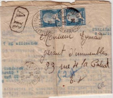 PASTEUR - Yvert N° 177 X 2 Sur LETTRE RECOMMANDEE Avec AR  De MARSEILLE En 1926 - 1922-26 Pasteur