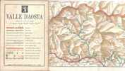 B0320 CARTINA - VALLE D'AOSTA  Lit. Artistica Cartografica Anni '70 - Strassenkarten