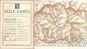 B0320 CARTINA - VALLE D'AOSTA  Lit. Artistica Cartografica Anni '70 - Carte Stradali