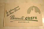 BUVARD / BISCUITS COSTE MARSEILLE  EN  VERT   / 13.5 X 21CM  / BEL ETAT - Sucreries & Gâteaux