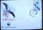 1998 BOSNIA AND HERZEGOVINA FDC BOSNA WWF STORK 2 - Storks & Long-legged Wading Birds