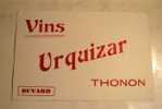 BUVARD PUBLICITAIRE 1950/1960 / VINS URQUIZAR THONON - V