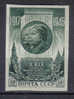 SS3346 - RUSSIA 1946 ,  30 K Verde  Unificato N. 1076  *** Non Dentellato LENIN STALIN - Ongebruikt