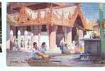 Indian Stamps Used In Burma  (Rangoon) 1906  To USA  Superb  Tuck Oilette Post Card - Birmanie (...-1947)