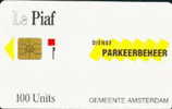 # PIAF NL.AMS4 - AMSTERDAM Blanche - Diest Parkeerbeheer 100u Iso 7000 Oct-91 99200111 - Tres Bon Etat - - PIAF Parking Cards