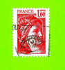 Timbre Oblitéré Used Stamp Marianne De Gandon Sabine 1 F Rouge FRANCE 1977 Y&T 1972 - 1977-1981 Sabine (Gandon)