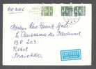 Denmark Airmail Luftpost Label 1982 Cover To L'Ambassade Du Danmark Rabat Morocco - Luftpost