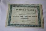1907 -SCRIPOPHILIE: ACTION -TITRE - BON PERIMES: SOCIETE DES GRANDES GALERIES - Industrie