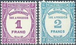 FRANCE..1927..Michel # 60-61...MLH...Portomarken...MiCV - 170 Euro. - 1859-1959 Mint/hinged