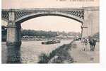 PENICHE - MELUN -  Le Quai De Halage Et Le Pont - Péniches