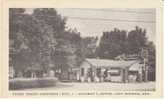 Hot Springs AR Arkansas, Court Green Pastures Cottages Motel And Gulf Gas Station On C1940s Vintage Postcard - Hot Springs