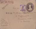 Br India King George Vl, PSE, Postal Stationery Envelope, Used, India As Per The Scan - 1936-47 King George VI