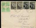 Belgium 1955  "3-11-55 Brussels"  Mixed Franking - Lettres & Documents