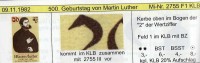 Luther 1982 DDR 2755,4-Block Plus KB III Mit Nr. Und Abart F1,f4,f6 ** 12€ Gemälde Junker Error On Stamp Bloc Bf Germany - Abarten Und Kuriositäten