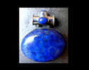 - Superbe Pendentif En Lapis Lazuli Afghan (la Plus Belle Qualité De Lapis) Outstanding Big Lapis Lazuli And Silver Pend - Anhänger