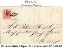 L.V.-SP-0050 - Piego Con 15 Cent. I Tiratura, Sassone N.3, Da La Maddalena - Lombardije-Venetië