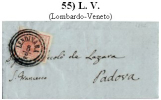 L.V.-SP-0055 - Piego Con 15 Centesimi, Sassone N.6, Da Lendinara - Lombardy-Venetia