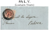 L.V.-SP-0055 - Piego Con 15 Centesimi, Sassone N.6, Da Lendinara - Lombardo-Vénétie