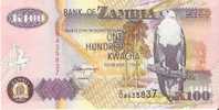 BILLETE DE ZAMBIA DE 100 KWACHA SIN CIRCULAR  (BANKNOTE) - Zambia