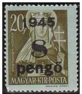 Hungria 1945 Scott 670 Sello ** Santa Elizabeth Sobrecargado Surimprimées Michel 812 Yvert 711 Magyar Posta Hungary - Ungebraucht