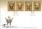 FDC(B) 2010 Ancient Chinese Art Treasures Stamps Buddhist Statues Buddha Censer Culture - Boeddhisme