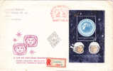 Space Mission Rocket Cosmos,Tereskova,registre D Cover FDC 1963 Hungary. - Europe