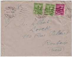 TUNISIE - 1946 -  LETTRE De TUNIS Pour ROUBAIX (NORD) - Covers & Documents