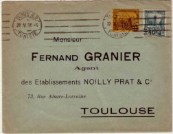 TUNISIE - 1937 -  LETTRE De TUNIS RP Pour TOULOUSE - Briefe U. Dokumente