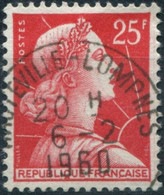 Pays : 189,06 (France : 4e République)  Yvert Et Tellier N° : 1011 C (o) Type I - 1955-1961 Marianne Van Muller