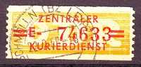 ZKD Wertstreifen Dienstmarken-B  Nr. 17 E Leipzig - Andere & Zonder Classificatie