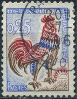 Pays : 189,07 (France : 5e République)  Yvert Et Tellier N° : 1331 (o)  Papier Terne - 1962-1965 Coq De Decaris