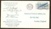 USA - U.K. 1945 PHILADELPHIA - LONDON FIRST FLIGHT AIR MAIL COVER # 5336 - 2c. 1941-1960 Storia Postale