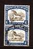 SOUTH AFRICA - 1932 WILDEBEEST UPRIGHT WMK VERT PAIR USED - Used Stamps