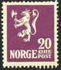 Norway #101 Mint Hinged 20o Deep Violet From 1922 - Ongebruikt
