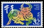 1997 USA Chinese New Year Zodiac Stamp - Ox Cow #3120 - Año Nuevo Chino