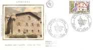 48103)lettera F.d.c. Andorra Francese Con Un Valore + Annullo - FDC