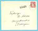 910 Op Brief Met Naamstempel (Griffe) BUDINGEN - Lettres & Documents