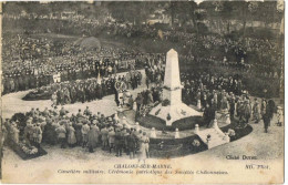 CEREMONIE  PATRIOTIQUE  DES SOCIETES CHALONNAISES (  Cliché Duthil ) - Monumentos A Los Caídos
