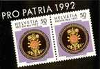 Pro Patria Heft  "Keramikplatte"    1992 - Used Stamps