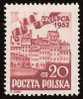 POLAND 1953 22ND JULY SET OF 2 HM Architecture Old Town Buildings Flags Banners - Ungebraucht