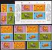 Variationen Jahr Des Ochsen 1997 Hongkong 785/8,5xZD+Block 45 ** 20€ Chinesische Neujahr Stickerei Art Bloc Bf HONG KONG - Collections, Lots & Series